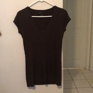 Brown short sleeve sweater